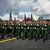 Russische Soldaten marschieren bei der Militärparade zum Tag des Sieges am 9. Mai durch Moskau. - Foto: Alexander Zemlianichenko/AP/dpa