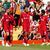 Die Spieler vom FC Liverpool feiern den Treffer von Virgil van Dijk (M) zum 5:0. - Foto: Peter Byrne/PA Wire/dpa