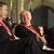 Der frühere US-Präsident George Bush (l-r), der frühere russische Präsident Michail Gorbatschow und der frühere Bundeskanzler Helmut Kohl (CDU) sitzen nach bei der Verleihung des Order of White Lio im Schloss nebeneinander. - Foto: Michal Dolezal/CTK/dpa