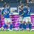 Schalkes Spieler jubeln nach dem Tor zum 1:0 gegen den VfL Bochum. - Foto: David Inderlied/dpa