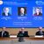 Der Nobelpreis für Wirtschaftswissenschaften geht in diesem Jahr an die drei US-Ökonomen Ben Bernanke (Monitor,l-r), Douglas Diamond und Philip Dybvig. - Foto: Anders Wiklund/TT News Agency/AP/dpa