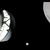 Eine Kamera an Bord der «Orion»-Kapsel zeigt das Raumschiff (l) im Weltraum, den Mond (r) und klein im Hintergrund die Erde. - Foto: Nasa TV/dpa