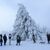 Spaziergänger sind bei Minustemperaturen in der Winterlandschaft auf dem Ettelsberg unterwegs. - Foto: Uwe Zucchi/dpa