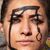 Eine Demonstrantin in Barcelona hat einen Galgen auf ihr Gesicht gemalt, um an die Hinrichtung von Mohsen S. zu erinnern. - Foto: Ximena Borrazas/SOPA Images via ZUMA Press Wire/dpa