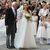 Die Braut Sophie-Alexandra Evekink und ihr Vater Dorus Evekink kommen zur kirchlichen Hochzeit in die  Theatinerkirche. - Foto: Karl-Josef Hildenbrand/dpa