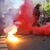 Demonstranten haben Pyrotechnik gezündet. - Foto: SPM-GRuppe/dpa