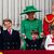 Prinzessin Anne (l-r), Prinz George, Prinzessin Kate, Prinz Louis, Prinz William und Prinzessin Charlotte stehen auf dem Balkon des Buckingham Palastes. - Foto: Victoria Jones/PA/AP/dpa