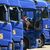 Osteuropäische Lastwagenfahrer streiken für ausstehende Löhne an der Raststätte Gräfenhausen. - Foto: Arne Dedert/dpa