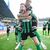 Hannovers Cedric Teuchert und Havard Nielsen bejubeln Teucherts Tor zum 2:1-Sieg bei Hansa Rostock. - Foto: Gregor Fischer/dpa