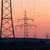 Strommasten sind bei Sonnenaufgang als Silhouette zu sehen. - Foto: Silas Stein/dpa