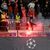 Unschöne Szenen: Neapel-Fans bewarfen den Gästeblock mit Leuchtfackeln. - Foto: Matthias Koch/dpa