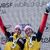 Laura Nolte (r) und Neele Schuten siegten in Sigulda im Zweierbob. - Foto: Oksana Dzadan/AP/dpa