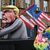 Bei Wagenbauer Jacques Tilly hat Donald Trump aus der US-Flagge ein Hakenkreuz geschnitten. - Foto: Federico Gambarini/dpa
