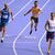 Bundeskanzler Olaf Scholz und seine Frau Britta Ernst sahen im Stade France unter anderem das Finale mit der deutschen 4x100-Meter-Staffel - Foto: Sven Hoppe/dpa