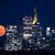 In Frankfurt reihte sich der Erdbeermond in die Skyline ein. - Foto: Boris Roessler/dpa