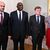 Eine Woche nach Kriegsbeginn bemühen sich Außenminister Johann Wadephul (CDU), seine Kollegen aus Frankreich und Großbritannien sowie die EU-Außenbeauftragte Kaja Kallas bei einem Treffen mit dem iranischen Außenminister um Deeskalation. - Foto: Fabrice Coffrini/KEYSTONE POOL AFP/dpa