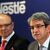 Der entlassene Nestle-Manager Laurent Freixe (rechts) - hier auf einer Pressekonferenz 2012 - Foto: Jens Büttner/dpa