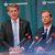 Sprechen von einem «hybriden Angriff»: Dänemarks Verteidigungsminister Troels Lund Poulsen und Justizminister Peter Hummelgaard. - Foto: Emil Helms/Ritzau Scanpix Foto/AP/dpa
