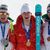 Olympiasieger Franjo von Allmen wird flankiert von Silber-Gewinner Giovanni Franzoni (links) und dem Drittplatzierten Dominik Paris. - Foto: Oliver Weiken/dpa