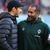 Lockerer Plausch vor dem Spiel: Werders Neu-Trainer Thioune (r) und sein Freiburger Kollege Schuster. - Foto: Philipp von Ditfurth/dpa